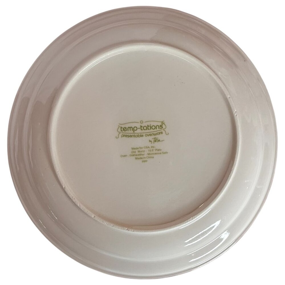 TempTations By Tara Old World Collection Cranberry Salad Plates 8" Set Of 4 Red - Picture 5 of 10